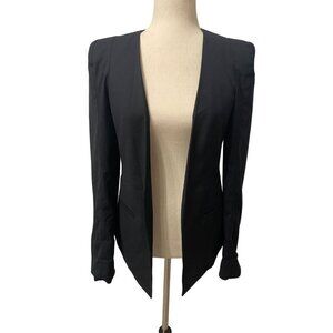 JAMES JEANS Boyfriend V Blazer Black Sz 4 EUC